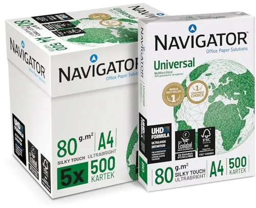 Navigator Universal - Papel multiusos para impresora - A4 80gr - 2500 hojas