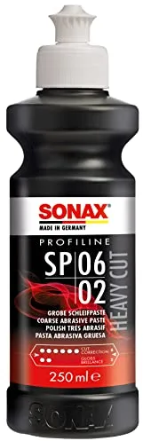 SONAX PROFILINE SP 06-02 (250 ml) Pasta de pulido libre de silicona, elimina las abrasiones + restaura las pinturas expuestas a la intemperie y rayadas | N.° 03201410
