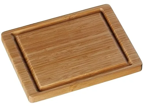 WMF Bambú - Tabla de Cortar de Madera de Bambú, 26 x 20 x 2 cm Tabla de Madera Grande Rectángular para Cocina con Ranura para Jugos, Respetuosa con las Cuchillas