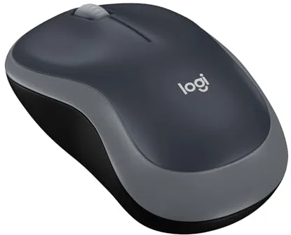 Logitech M185 Ratón Inalámbrico, 2,4 GHz con Mini Receptor USB, Batería 12 Meses, Seguimiento Óptico 1000 dpi, Ambidiestro, PC/Mac/Portátil - Gris
