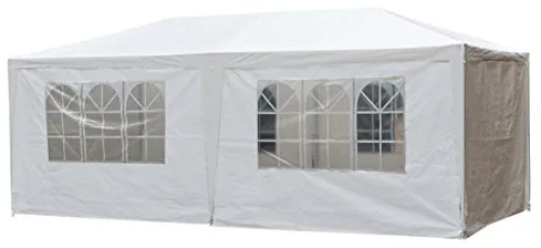 Lifetime Garden Gazebo 3x6 M - Carpas para Fiestas - Carpa Exterior - Carpa para Jardín - Pergola Jardin Exterior - Carpas para Fiestas con Paredes Laterales y Ventanas - Blanco