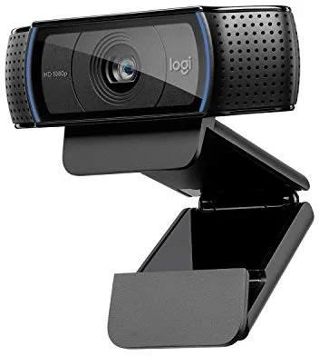 Logitech C920 HD Pro Webcam,Videoconferencias1080p/30 fps,Sonido Estéreo,Corrección de Iluminación HD,Skype/Hangouts/FaceTime, PC/Mac/Android/Chromebook, Funcionan con Teams, Google Meet, Zoom-Negro