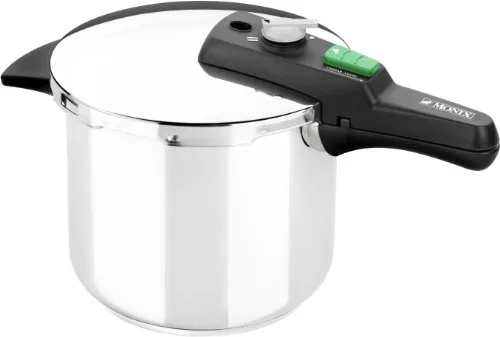 MONIX Quick Olla Express de 6 Litros, 22 cm de Diámetro, Fabricada en Acero Inoxidable, con Triple Sistema de Seguridad y 2 Niveles de Presión, Apta para Todo Tipo de Cocinas
