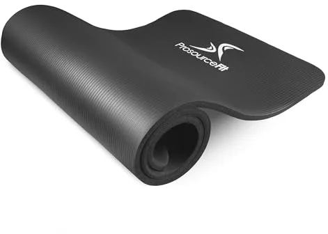 ProsourceFit Extra Thick Yoga and Pilates Mat ½” (13mm), 71-Inch Long High Density Exercise Mat with Comfort Foam and Carrying Strap