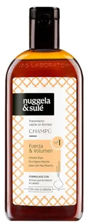 Nuggela & Sulé Champú Nº1 - Fuerza & Volumen. Con Extracto de Cebolla Roja y Glucógeno Marino. Fortalece. Estimula el Crecimiento. Frena la Caída del Cabello. 1 x 250 ml