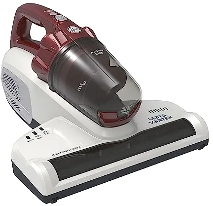 Hoover Ultravortex Aspirador de Mano Especial Colchones, 3en 1, Antiácaros y Antibacterias, Luz Ultravioleta UV-C, Especial Alergias, Depósito 0,3L, Cable 5m [MBC500UV]
