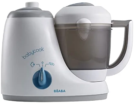 BÉABA Babycook Original, Robot de Cocina para Bebé 4 en 1, Mezcla, Calienta, Cocina al Vapor, Descongela, Comida Casera Rápida, 15 min, Accesorios incluidos