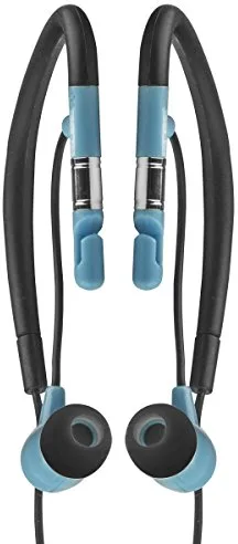 Elbe AU-009-DEP - Auriculares Deportivos intraauditivos Resistentes al Agua, Color Negro y Azul