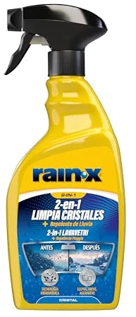 Rain-X Limpiaparabrisas 2 en 1 - Repelente de lluvia - Limpieza sin rayas - Protección contra suciedad, nieve e insectos - 500 ml