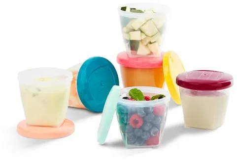 Babymoov Babybols - Pack de 6 contenedores de conservación, 250 ml, Multicolor