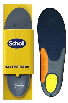 Dr. Scholl's Extra Reforzadas Plantillas para Hombre - Para Hombres Corpulentos y Altos (+90kg), Pies Anchos, Máxima Absorción de Impactos y Soporte del Arco, Compatibles con Botas o Zapatillas