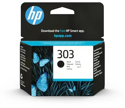 HP 303 T6N02AE, Negro, Cartucho Original de Tinta, Compatible con impresoras de inyección de Tinta Tango, Tango X, Envy 6220, 6230, 7130, 7830