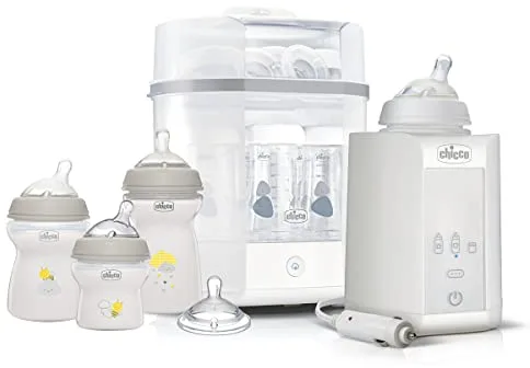 Chicco Starter Set - Esterilizador/Calentador de biberones - Kit Biberón