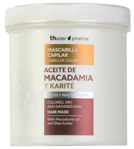 Thader Pharma Mascarilla capilar de Macadamia y Karité para Cabello Teñido, Seco o Maltratado, 700 ml