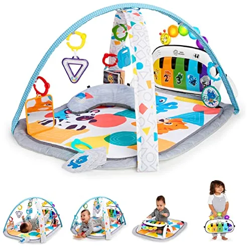 Baby Einstein, Gimansio de Actividades Musical para bebés 4en1 Kickin' Tunes con Piano, 70+ Sonidos, 25+ min de música y Luces, Arco de Juego, 7 Juguetes extraíbles, 4 Idiomas, Desde recién Nacido