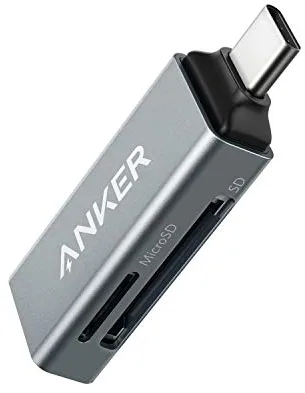 Anker Lector de Tarjetas de Memoria USB-C 2 en 1 para Tarjetas SDXC, SDHC, SD, MMC, RS-MMC, Micro SDXC, Micro SD, Micro SDHC y UHS-I, para MacBook Pro 2019/2018/2017 y más
