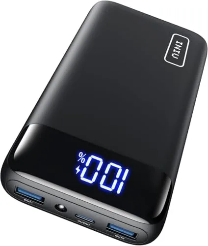 INIU Power Bank, 22.5W 20000mAh Bateria Externa Carga Rapida, Bateria Portatil PD3.0 QC4.0, Powerbank USB C Input & Output Compatible con iPhone 17 16 15 14 13 12 Pro MAX Mini Samsung Xiaomi Huawei
