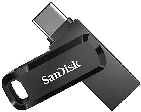 SanDisk Ultra Dual Drive Go USB Type-C, Memoria Flash 128 GB (con conectores USB Type-C y Type-A reversibles, para Android móviles, Tabletas, Macs y Ordenadores, hasta 400 MB/s) Negro