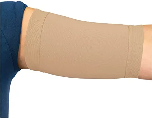 Linphelle Protector PICC Brazo en Microfibra - Cubre PICC Line Transpirable y Cómodo, Ideal como Protector Cateter Picc, Medidor De Glucosa, Tattoos y Heridas, Nude, Tamaño Medio