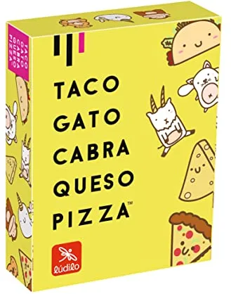 Ludilo - Taco Gato Cabra Queso Pizza | Juegos De Mesa | Juegos De Mesa Niños 8 Años O Más | Juego De Cartas con 60 Cartas | Regalo Niño 8 Años O Más De 3 A 8 Jugadores