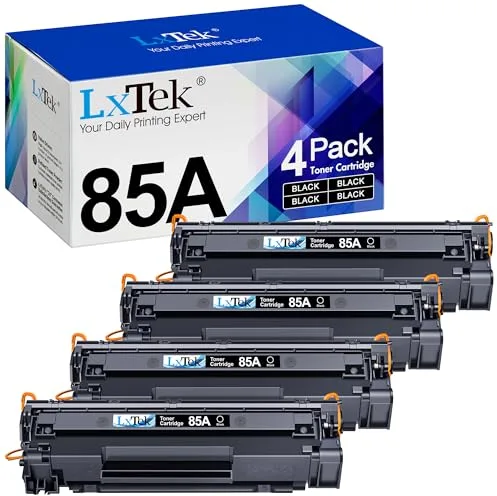 LxTek CE285A 85A Tóner Compatible para HP 85A Tóner CE285A para HP LaserJet P1102W P1102W Tóner P1102 M1212NF M1132MFP M1217NFW M1212 M1132 M1210 M1210MFP P1109 (4 Negro)