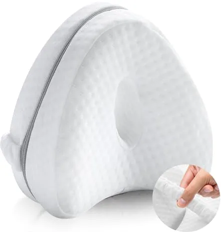LAPONO Almohada Ortopédica para Pierna y Rodilla,Espuma con Memoria Alivia el Dolor de Espalda Cadera y Articulaciones Soporte para el Tobillo y la Rodilla – Almohadilla para Dormir de Lado (B)