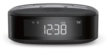 Philips Radiodespertador Dab+ R3505/12 (Alarma Dual, Temporizador, Diseño Compacto, Radio Digital Dab+/FM, Sincronización Automática de la Hora, Batería de Reserva)