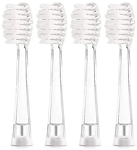 Seago SG977 SGEK6 Cepillo de Dientes Eléctrico para Niños Recambios Cepillos Compatible con YUNCHI K3 Cabezales de Repuesto Suaves (4 Cabezales Grandes)