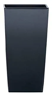 Prosperplast Maceta alta 16,3 L Urbi Square de plástico CON depósito en color Antracita, 55 (alto) (ancho) x 29,5 (profundo) cms, 55 cm