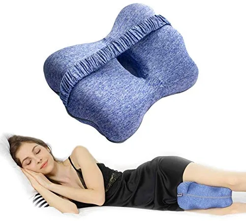 Almohada Ortopédica para Pierna y Rodilla, Espuma con Memoria, Alivia el Dolor de Espalda, Cadera y Articulaciones, Soporte para el Tobillo y la Rodilla – Almohadilla para Dormir de Lado (C)