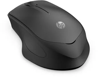 HP 280 - Ratón Inalámbrico Silencioso (2 Botones y Rueda Desplazable, Tecnología LED Azul, USB-A, Batería dura hasta 18 Meses, Windows), Color Negro