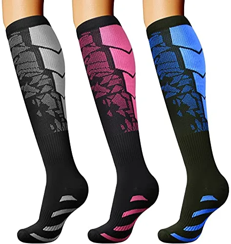 DRESHOW Calcetines de Compresión para Hombres y Mujeres Calcetines de Compresión es el Mejor para Running, Correr, Senderismo, Volar, Viajar