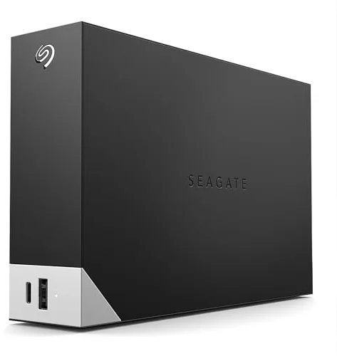 Seagate One Touch Hub 4TB, Unidad De Disco Duro Externo, USB-C, USB 3.0, para ordenadores de sobremesa, portátiles y Mac, Servicios Rescue (STLC4000400)