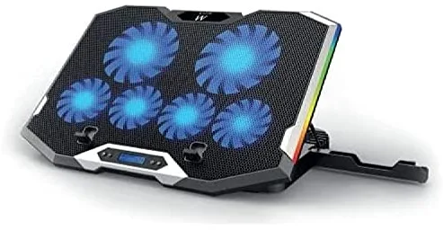 EWENT BASE DE NOTEBOOK CON 6 VENTILADORES REGULABLES Y RGB