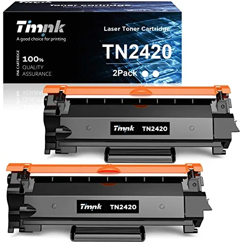Timink TN2420 Cartucho de Tóner Compatibles para Brother MFC L2710DW L2750DW L2710DN L2730DW DCP L2510D L2530DW L2550DN HL L2310D L2350DW (2 Negro)