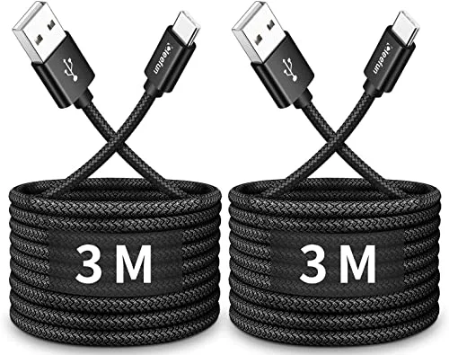 3M Cable USB C Largo, Cable USB a USB C Carga Rapida 3 Metros para iPhone 17/17 Air/17 Pro Max//16e/16/15/15 Plus/15 Pro Max, Samsung Galaxy S25 S24 S23, Xiaomi Redmi, Pixel, Moto