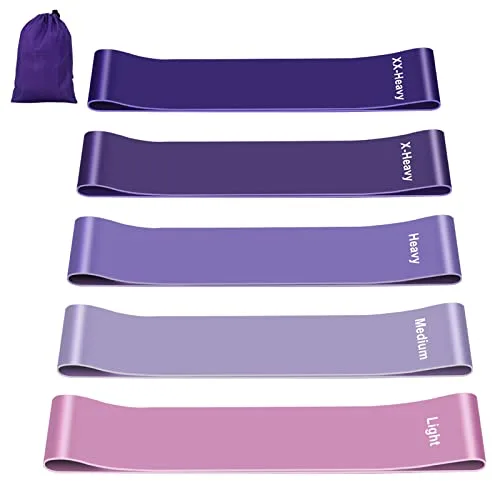 Fokky Bandas Elasticas Musculacion [Set of 5],Cintas Elasticas Musculacion Skin-Friendly Gomas Elasticas Musculacion,Bandas Elasticas Fitness con Bolsa Almacenamiento para Piernas,Glúteos,Brazos,Yoga