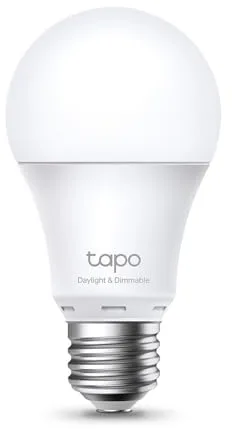 Tapo TP-Link L520E - Bombilla LED Inteligente, Bombilla WiFi sin necesidad de Hub, Blanco Neutro 4000K, Regulable,E27, 8.7W/ 806lm, Compatible Alexa, Echo y Google Home