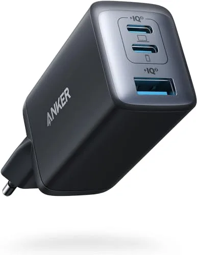 Anker Cargador USB C Carga Rapida 65W (Nano II),con 3 Puertos PPS, Cargador compacto y potente para MacBook Pro, iPad Pro, Steam, Galaxy S20, DELL XPS 13, Note 20/10+, iPhone 17/16/15 air series y más