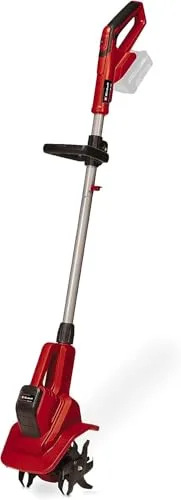 Einhell Motoazada con batería, 18 V, Iones de Li, regulación de Velocidad, Cuchilla escarificadora, Agarre Adicional, sin batería ni Cargador, Color Rojo/Negro