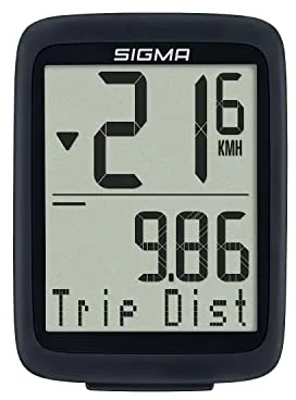 Sigma BC 8.0 WR| ciclocomputador con 8 Funciones | ciclocomputador con Cable | cuentakilómetros Impermeable y fácil de Usar con Botones Grandes y Pantalla Clara