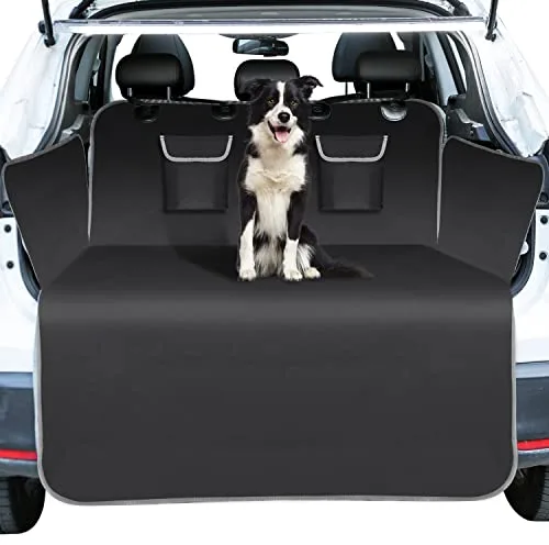 Nobleza Funda Universal de Maletero para Perros, 185 x 105 cm, Funda Impermeable y Antiincrustante para Asiento de Coche, con 2 x Bolsillos de Almacenamiento y Solapas de Parachoques