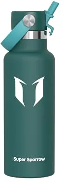 Super Sparrow Botella Agua Acero Inoxidable - Botellas Termica 500ml - Sin BPA - Termo Cantimplora con Pajita Vacío, para Deporte, Viaje, Escuela, Exterior, Oficina, Gimnasio