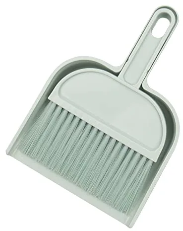 Juego De Mini Recogedor Y Cepillo Juego Escoba Mini Recogedor Mini Pequeño De Escoba Pala Juego Mini Recogedor Y Cepillo Juego Cepillos Mesa Portátil Para Piso, Sofá, Escritorio, Teclado, Coche (Azul)