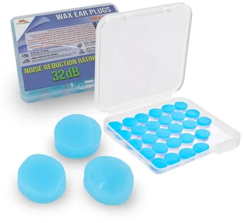 30 Piezas Tapones De Oído De Silicona Reutilizables 32dB Cancelación De Ruido Para Dormir, Protección Auditiva, Viaje, Conciertos, Natación - Viene Con Un Estuche De Plástico Duradero - de Mobi Lock