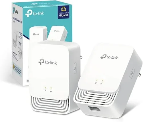 TP-Link PG1200 Kit Powerline Passante G.hn2400, G.hn Wave2 SISO, 1 × Puerto Gigabit, Modo de Ahorro de energía, Plug & Play, Powerline de Nueva generación más confiable