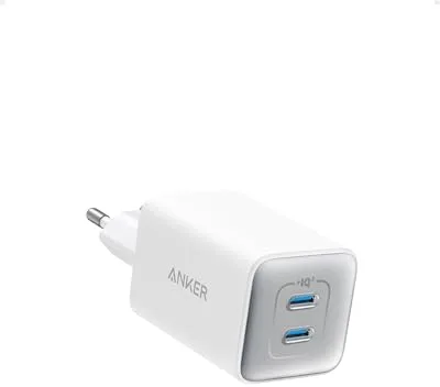 Anker Cargador USB C Carga Rapida 47W, Cargador Samsung Carga Rapida 523(Nano 3),Compacto con 2 Puertos GAN para iPhone 17/17 Pro/17/16 Pro Max/15 Air,Galaxy,Pixel 4/3,iPad/iPad Mini