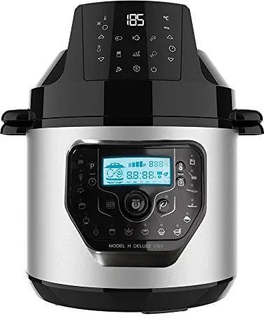 Cecotec Olla Programable con cabezal Freidora de Aire y Báscula GM H Deluxe Fry. Robot de cocina Multifunción, 6 Litros, Tapa Advance, Programable 24h, Temperatura Ajustable, Recetario