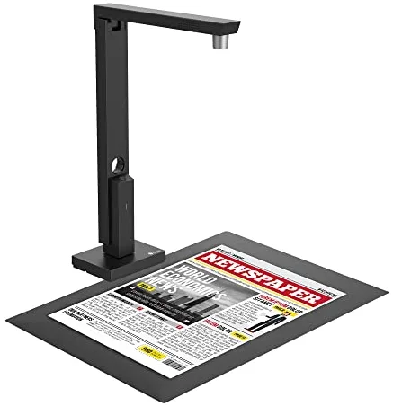 CZUR Lens 800 Pro Escáner de Documentos Portátil, Escáner Vertical para Documentos, Escáner Plano A4, OCR Rápido 1 s/Página, Cámara de Escaneo de 8 MP, Fácil de Usar para Mac y Windows