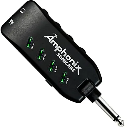 SONICAKE Mini Amplificador de Auriculares de Guitarra Bluetooth Multi-Efectos Plug-In USB Cargable Portátil Amphonix